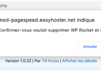 05/36 - Nous supprimons le plugin WP Rocket, mais quelques traces resteront à cette étape…