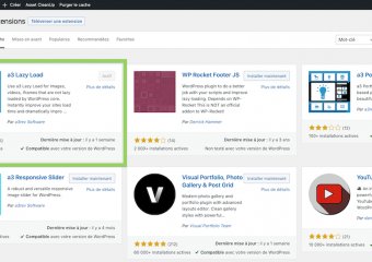 14/36 - Prenons le plugin “a3 Lazy Load”, car comme son nom l'indique, il ne gère “que” le Lazy Load, tout en proposant des options (pour les exclusions, etc). De son côté, un plugin moins “minimaliste” tel que Smush embarque de nombreuses autres options, en plus du Lazy Load.