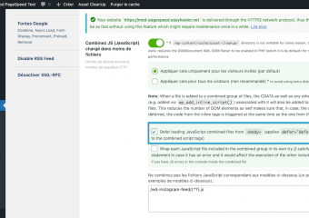 33/36 - Par exemple, Asset CleanUp offre une excellente fonctionnalité de Defer JS, qui peut remplacer le defer_javascript de PageSpeed Modules (en cas de conflit ou pour profiter des avantages du Defer JS d'Asset CleanUp). À ne pas confondre avec le